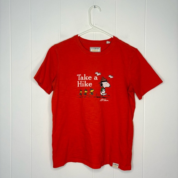L.L Bean x Snoopy Collab Take a Hike T-shirt Kid’s Size 14-16 Women’s Size Small - Picture 2 of 7